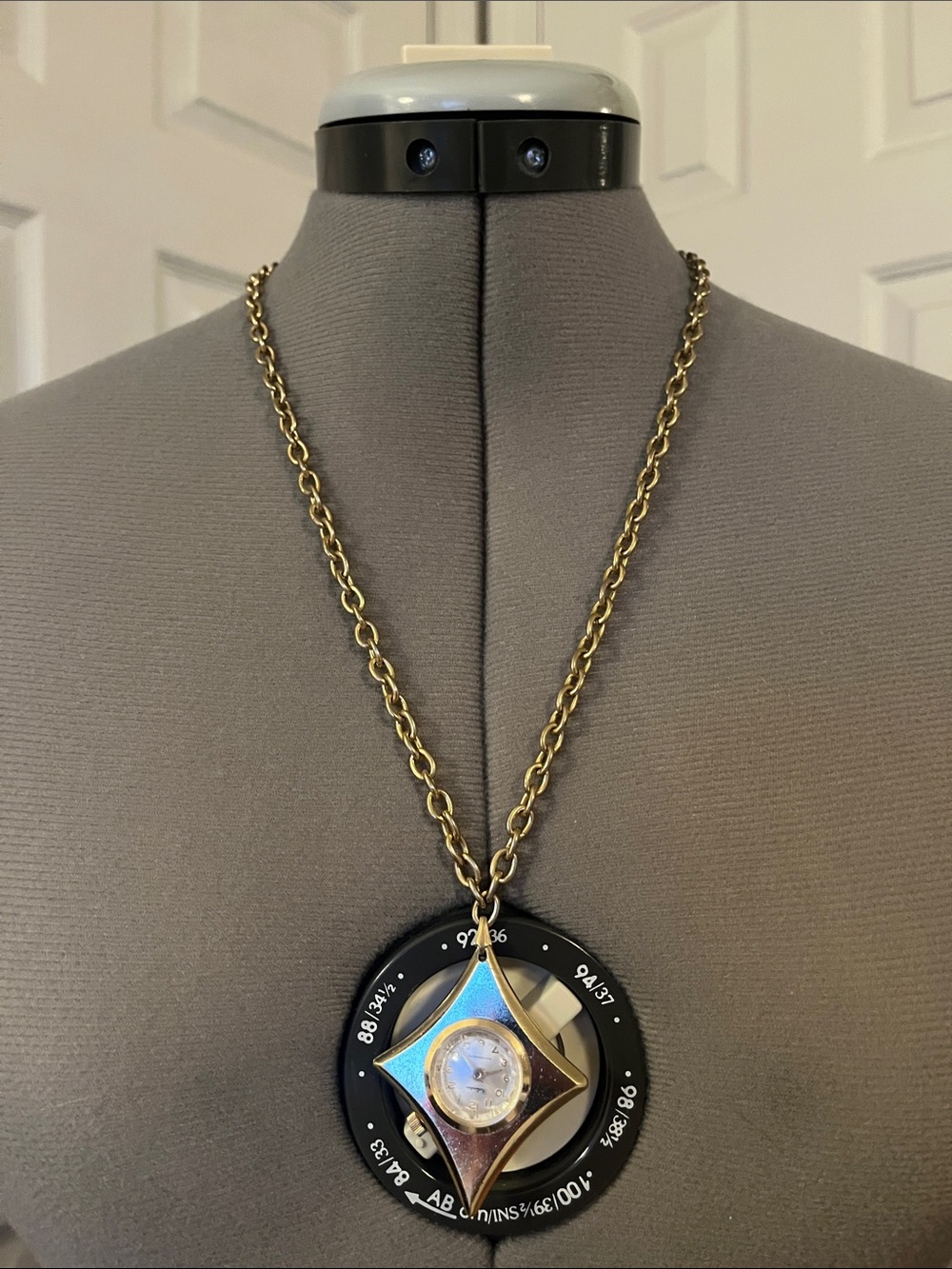 Fashiontime Whimsical Star Watch Pendant Necklace, Goldtone, 24"